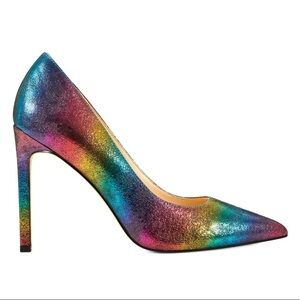 NWT NINE WEST Tatiana Pointy Toe Pumps rainbow 5M